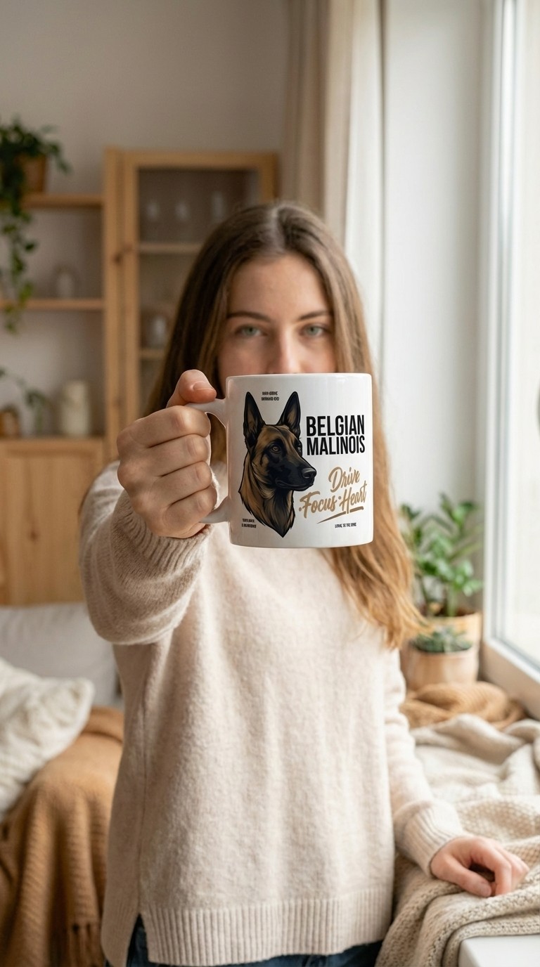 Hrnek Malinois - Bílý